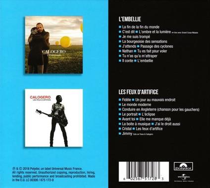 L'Embellie - Les Feux D'Artifice - CD Audio di Calogero