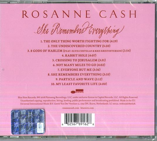 She Remembers Everything - CD Audio di Rosanne Cash - 2