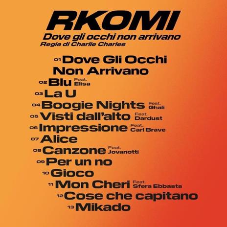 Dove gli occhi non arrivano - CD Audio di Rkomi - 2