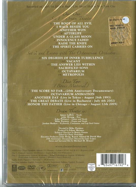 Dream Theater. Score (2 DVD) - DVD di Dream Theater - 2