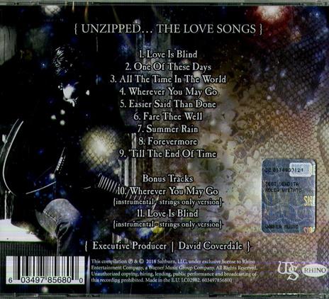 Unzipped - CD Audio di Whitesnake - 2