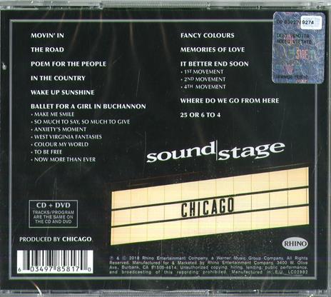 Chicago II. Live on Soundstage - CD Audio + DVD di Chicago - 2