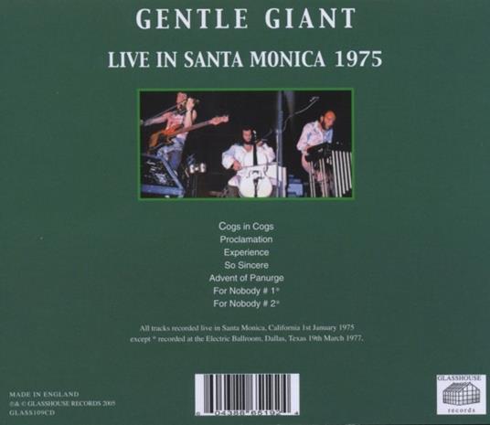 Santa Monica Freeway - CD Audio di Gentle Giant - 2