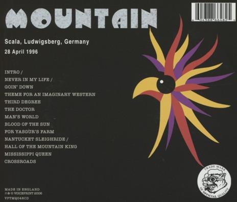 Live at the Scala Ludwigsberg 1996 - CD Audio di Mountain - 2