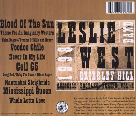 Brierley Hill Rnb 1998 - CD Audio di Leslie West - 2