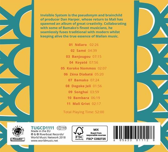 Bamako Sessions (Digipack) - CD Audio di Invisible System - 2
