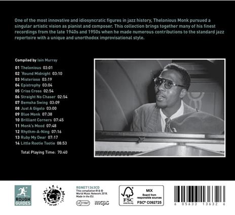 The Rough Guide to Thelonious Monk - CD Audio di Thelonious Monk - 2
