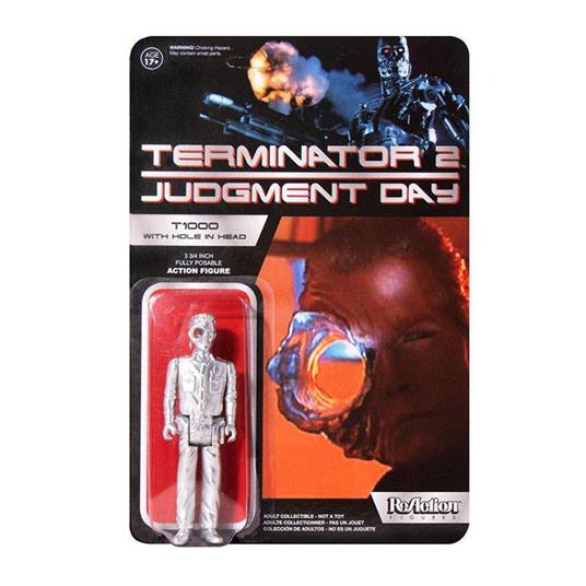 Terminator 2 ReAction Action Figure T1000 Officer with Hole in The Head Super7 Exclusive 10 cm