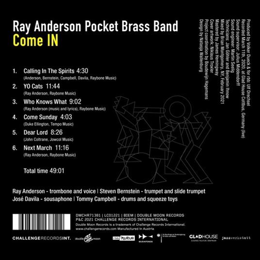 Come In - CD Audio di Ray -Pocket Brass Band- Anderson - 2