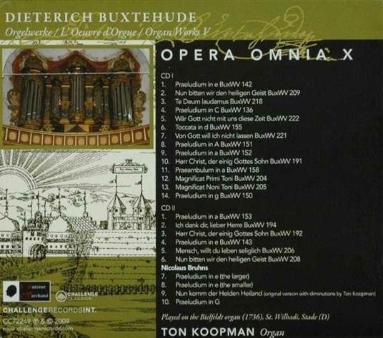 Complete Works X - CD Audio di Ton Koopman - 2