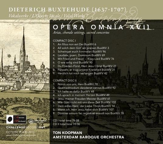 Opera Omnia Xvii - CD Audio di Dietrich Buxtehude - 2