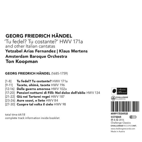 Tu Fedel? Tu Costante? hw - CD Audio di Georg Friedrich Händel - 2