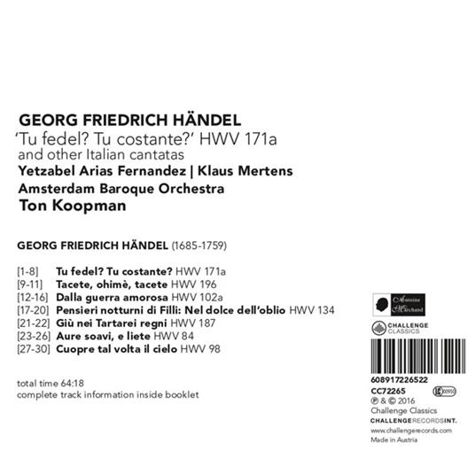 Tu Fedel? Tu Costante? hw - CD Audio di Georg Friedrich Händel - 2