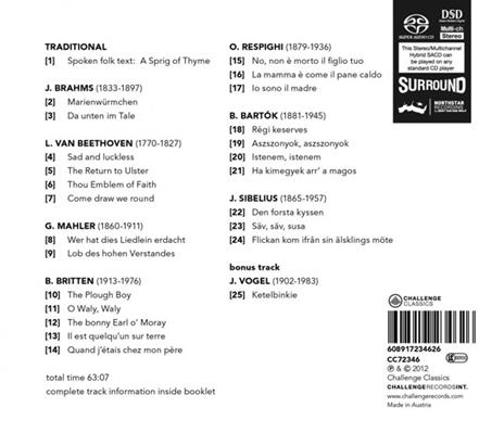 Songs By Beethoven-Britten-Mahler - CD Audio di Cora Burggraaf - 3