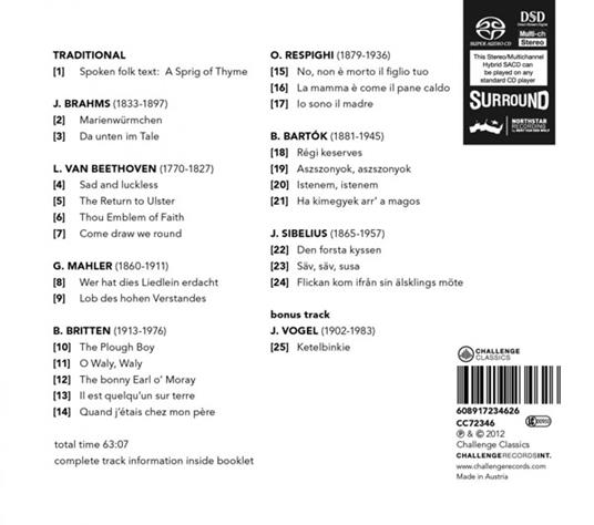 Songs By Beethoven-Britten-Mahler - CD Audio di Cora Burggraaf - 3