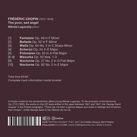 The Poor, Sad Angel - CD Audio di Frederic Chopin,Nikolai Lugansky - 2