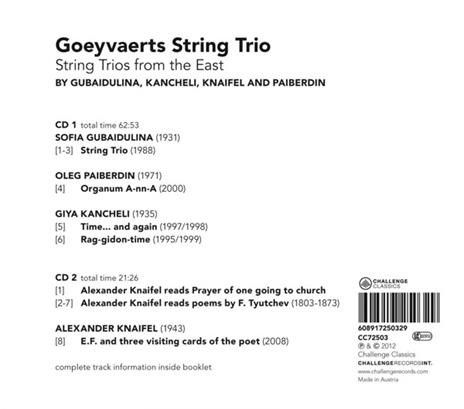 Trii per Archi from the Eas - CD Audio di Goeyvaerts String Trio - 2