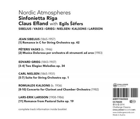 Nordic Atmospheres - CD Audio di Sinfonietta Riga - 2