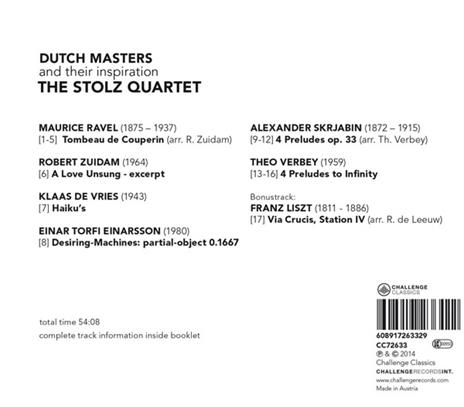 Dutch Masters - CD Audio di Stolz Quartet - 2