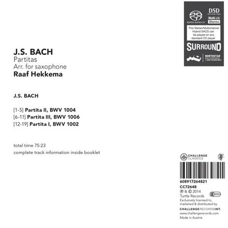 Partitas for Saxophone - SuperAudio CD di Johann Sebastian Bach - 2