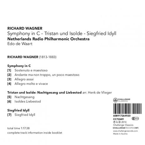 Symphony in C - Tristan - CD Audio di Richard Wagner - 2