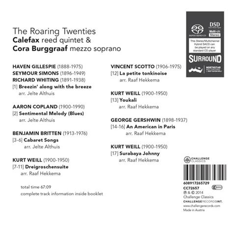 Roaring Twenties - CD Audio di Calefax-Cora Burggraaf - 2