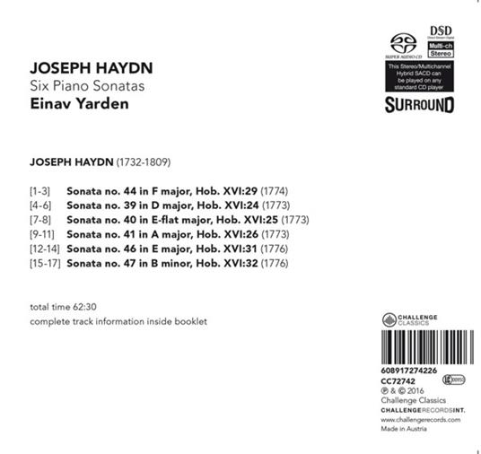 Six Piano Sonatas - SuperAudio CD di Franz Joseph Haydn - 2