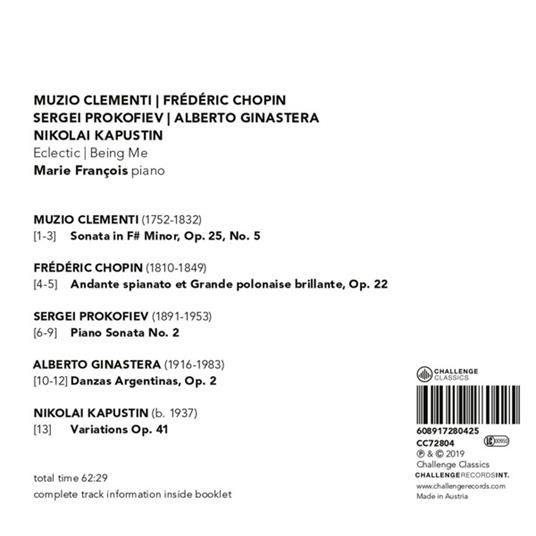 Eclectic - Being Me - CD Audio di Marie François - 2