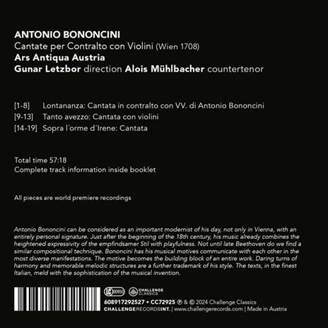 Cantatas For Counterte... - CD Audio di Ars Antiqua Austria - 2