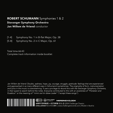 Schumann Symphonies 1 ... - CD Audio di Robert Schumann - 2