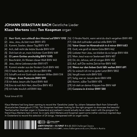 Geistliche Lieder-O-Card- - CD Audio di Ton Koopman - 2