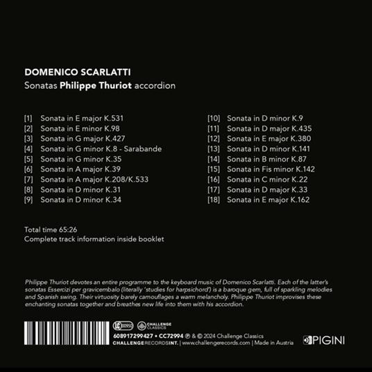 Sonatas - CD Audio di Domenico Scarlatti,Philippe Thuriot - 2