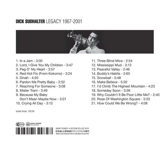 Legacy 1967-2001 - CD Audio di Dick Sudhalter - 2