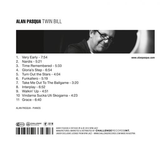 Twin Bill - CD Audio di Alan Pasqua - 2