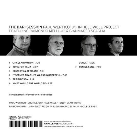 Bari Sessions - CD Audio di Paul - John Helliwell Project Feat. Raimondo Meli L Wertico - 2