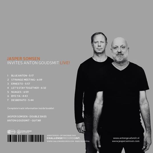 Jasper Somsen Invites Anton Goudsmit - Live! - CD Audio di Jasper Somsen,Anton Goudsmit - 2