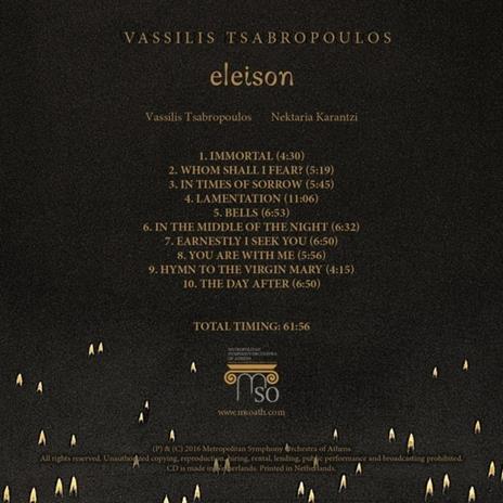 Eleison - CD Audio di Vassilis Tsabropoulos - 2