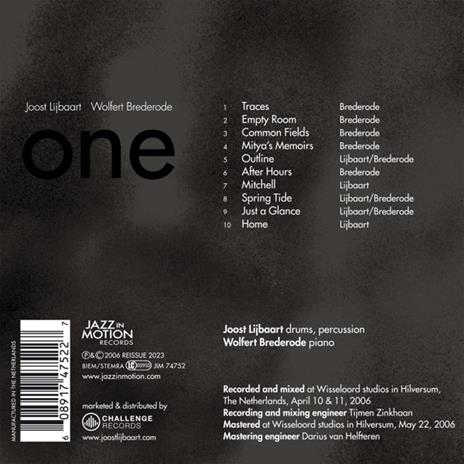 One (Reissue) - CD Audio di Joost Lijbaart - 2