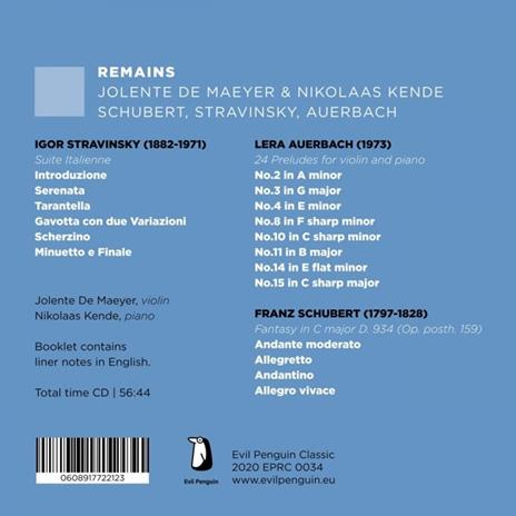 Remains - CD Audio di Jolente De & Nikolaas Kende Maeyer - 2