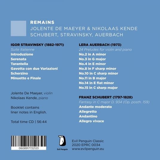 Remains - CD Audio di Jolente De & Nikolaas Kende Maeyer - 2