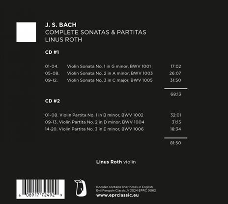J.S. Bach: Complete So... - CD Audio di Linus Roth - 2