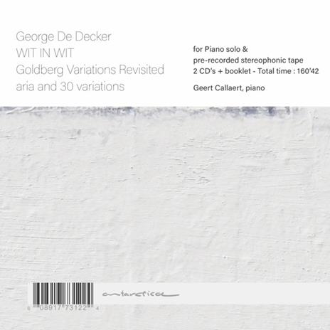 Wit In Wit - Goldberg Variotions Revisited - CD Audio di Geert Callaert,George De Decker - 2