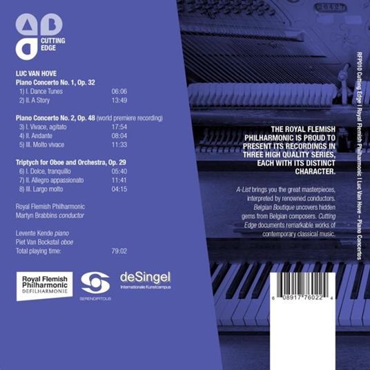 Piano Concertos-Triptych - CD Audio di Luc Van Hove - 2