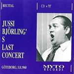 Jussi Bjorling's last concert