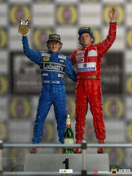 Ayrton Senna Deluxe Art Scale Statua 1/10 Alain Prost & Ayrton Senna (the Last Podium 1993) 27 Cm Iron Studios