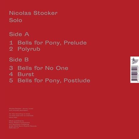 Solo - Vinile LP di Nicolas Stocker - 2