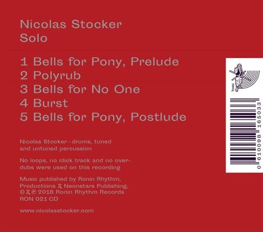 Solo - CD Audio di Nicolas Stocker - 2
