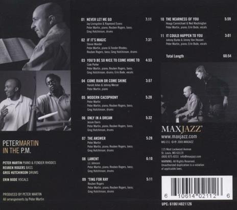 In The P.M. - CD Audio di Peter Martin - 2