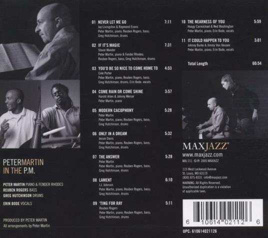 In The P.M. - CD Audio di Peter Martin - 2