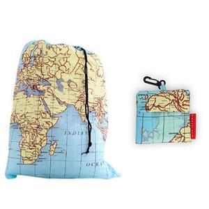Idee regalo Borsa da Viaggio. Map. Travel Laundry Bag Kikkerland
